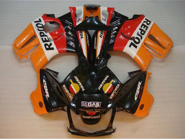 1995-1996 Honda CBR600 F3 Motorcycle Fairings - Orange White Red Glossy Black Repsol Canada Websites