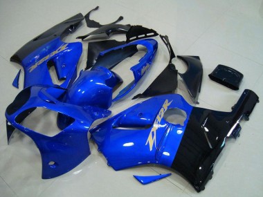 2000-2001 Kawasaki ZX12R Motorcycle Fairings - Blue Glossy Black Canada Websites