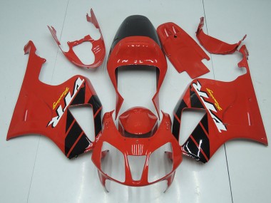2000-2006 Honda VTR1000 Motorcycle Fairing Kits - Red Glossy Black Stripe Canada Websites