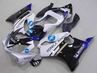 2001-2003 Honda CBR600 F4i Motorcycle Fairings - White Blue Glossy Black Konica Minolta Canada Websites