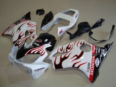 2001-2003 Honda CBR600 F4i Motorcycle Fairings - White Red Glossy Black Flame Canada Websites