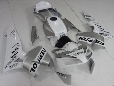 2003-2004 Honda CBR600RR Motorcycle Fairing - White Silver Black Repsol Canada Websites