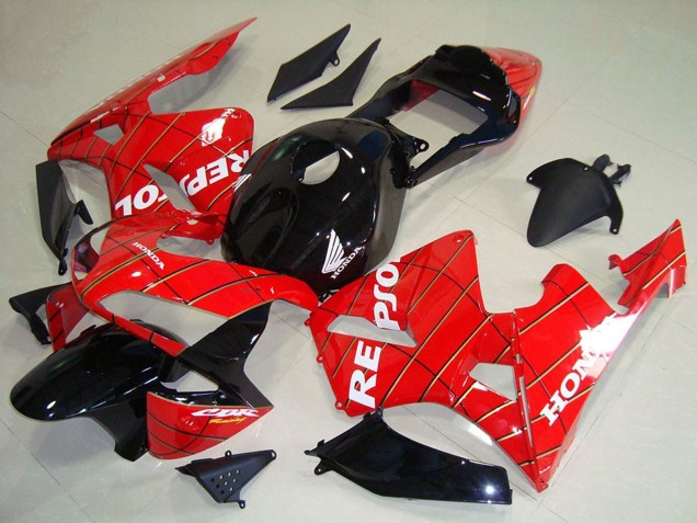 2003-2004 Honda CBR600RR Motorcycle Fairings - Red Glossy Black Spider Man White Repsol Canada Websites