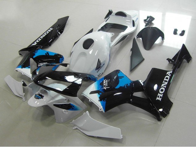 2003-2004 Honda CBR600RR Motorcycle Fairings - White Blue Glossy Black Canada Websites