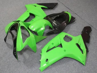 2003-2004 Kawasaki ZX6R Motorcycle Fairings - Light Green Glossy Black Canada Websites