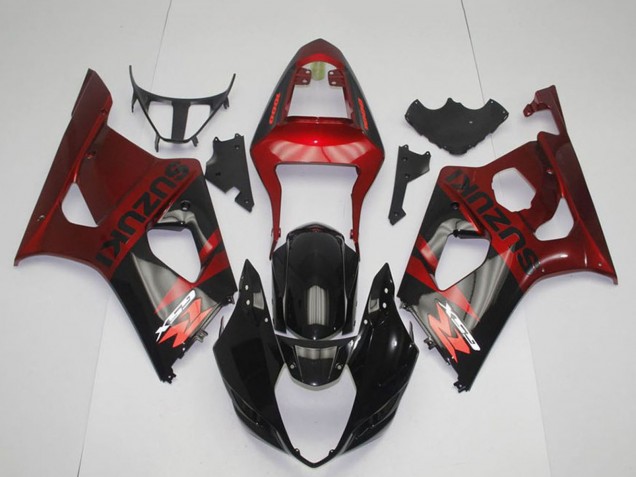 2003-2004 Suzuki GSXR 1000 Motorcycle Fairing - Red Glossy Black Canada Websites