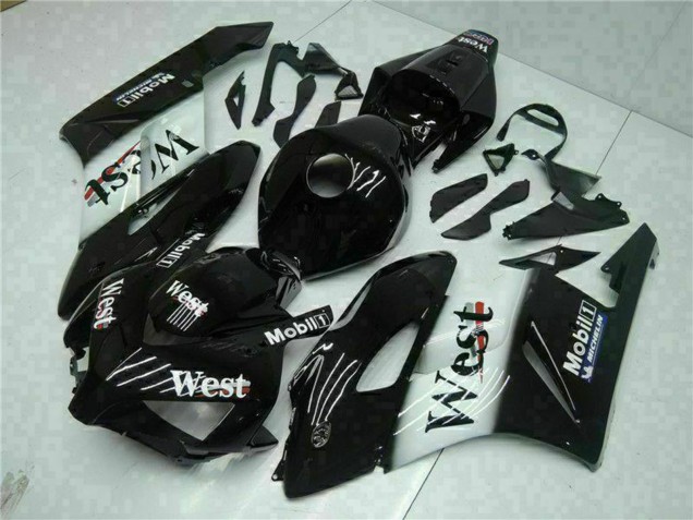 2004-2005 Honda CBR1000RR Motorcycle Fairings - Glossy Black White West Mobil Michelin Canada Websites
