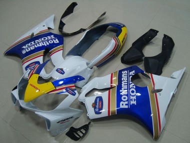 2004-2007 Honda CBR600 F4i Motorcycle Fairings - White Blue Yellow Rothmans Canada Websites