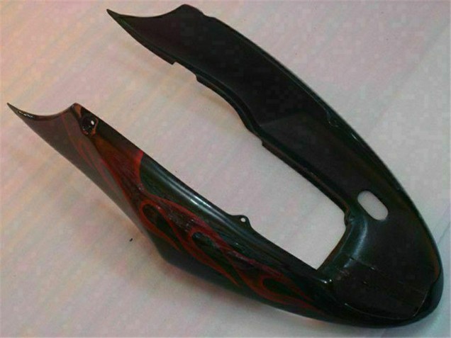 2004-2007 Honda CBR600 F4i Motorcycle Fairings - Glossy Black Red Flame Canada Websites
