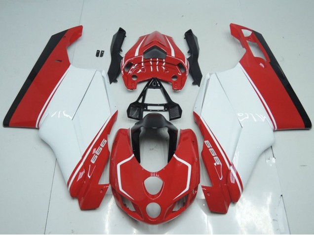 2005-2006 Ducati 999 Motorcycle Fairings - White Red Glossy Black Canada Websites