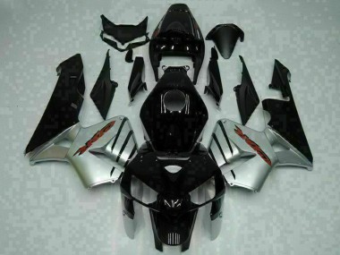 2005-2006 Honda CBR600RR Motorcycle Fairings - Glossy Black Silver Canada Websites