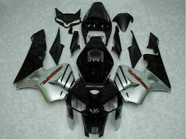 2005-2006 Honda CBR600RR Motorcycle Fairings - Glossy Black Silver Canada Websites