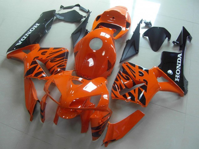 2005-2006 Honda CBR600RR Motorcycle Fairings - Orange Black Flame Canada Websites