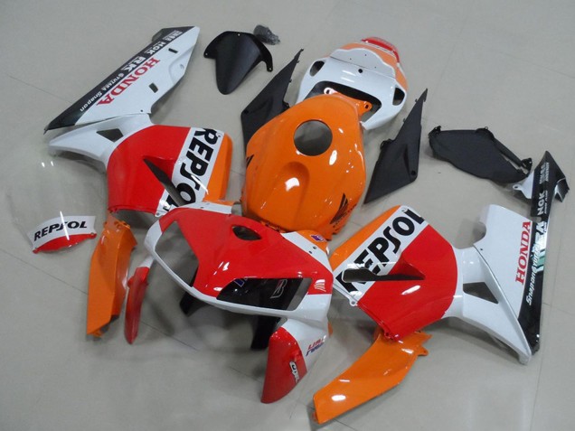 2005-2006 Honda CBR600RR Bike Fairings - Orange White Red Glossy Black Repsol Canada Websites
