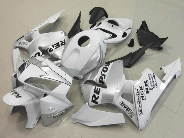 2005-2006 Honda CBR600RR Motorcycle Fairings - White Silver Black Repsol Canada Websites