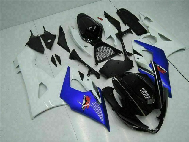 2005-2006 Suzuki GSXR 1000 Motorcycle Fairing - White Blue Glossy Black Canada Websites