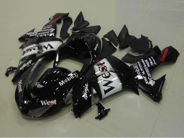 2006-2007 Kawasaki ZX10R Motorcycle Fairings - Glossy Black White West Red Canada Websites