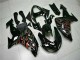2006-2007 Kawasaki ZX10R Motorcycle Fairing Kits - Glossy Black Red Flame Canada Websites