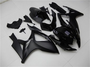 2006-2007 Suzuki GSXR 600/750 Motorcycle Fairings - Matte Black Glossy Black Canada Websites