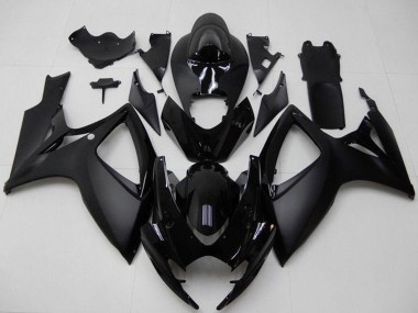 2006-2007 Suzuki GSXR 600/750 Motorcycle Fairings - Matte Black Glossy Black Canada Websites