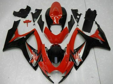 2006-2007 Suzuki GSXR 600/750 Motorcycle Fairings - Red Glossy Black Canada Websites