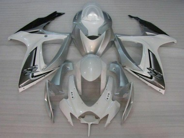 2006-2007 Suzuki GSXR 600/750 Motorcycle Fairings - White Silver Canada Websites
