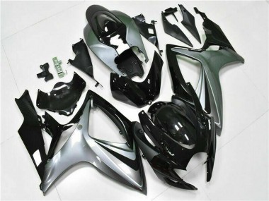2006-2007 Suzuki GSXR 600/750 Motorcycle Fairings - Silver Glossy Black Canada Websites
