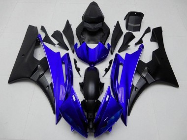 2006-2007 Yamaha YZF R6 Motorcycle Fairing - Blue Matte Black Canada Websites