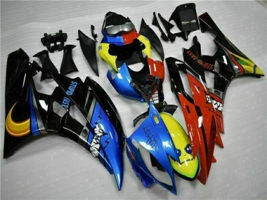 2006-2007 Yamaha YZF R6 Motorcycle Fairings - Yellow Blue Red Glossy Black Shark Canada Websites