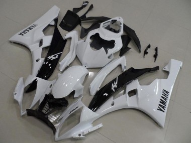 2006-2007 Yamaha YZF R6 Motorcycle Fairings - White Glossy Black Canada Websites