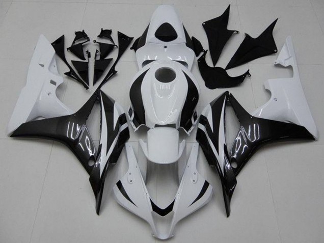 2007-2008 Honda CBR600RR Bike Fairings - White Glossy Black Canada Websites