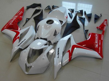 2007-2008 Honda CBR600RR Motorcycle Fairings - White Red Racing Style Canada Websites
