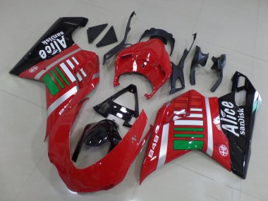 2007-2014 Ducati 848 Motorcycle Fairings - Red Silver Green Glossy Black Alice Sandisk Canada Websites