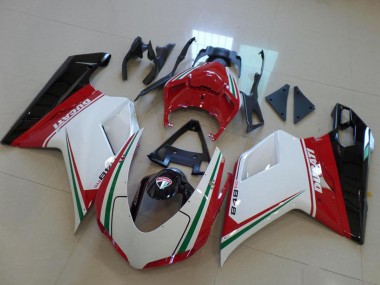 2007-2014 Ducati 848 Motorcycle Fairing - White Red Green Glossy Black Canada Websites
