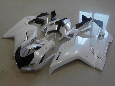 2007-2014 Ducati 848 Motorcycle Fairings - Glossy White Canada Websites