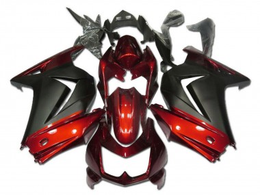 2008-2012 Kawasaki EX250 Motorcycle Fairings - Red Matte Black Canada Websites