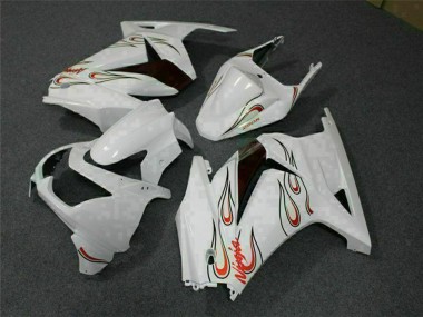 2008-2012 Kawasaki EX250 Motorcycle Fairings - White Red Canada Websites