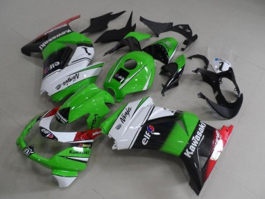2008-2012 Kawasaki ZX250R Motorcycle Fairings - White Green Black Red Elf Canada Websites