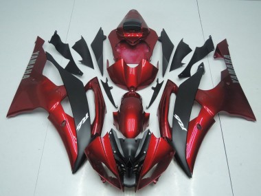 2008-2016 Yamaha YZF R6 Motorcycle Fairing - Red Matte Black Canada Websites