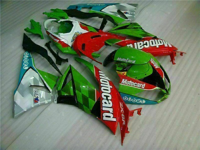 2009-2012 Kawasaki ZX6R Motorcycle Fairings - Green White Red Black Blue Motocard Canada Websites