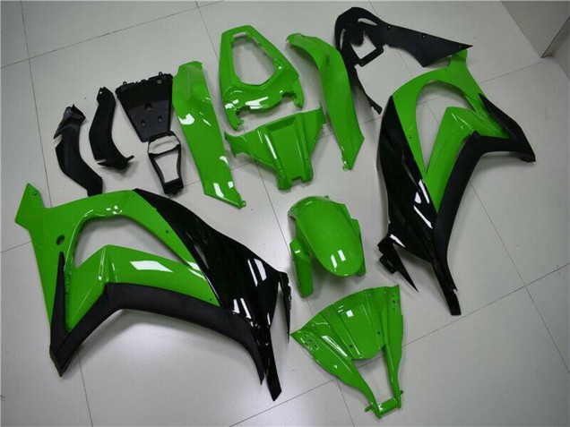 2011-2015 Kawasaki ZX10R Motorcycle Fairing - Green Glossy Black Canada Websites