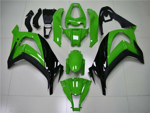 2011-2015 Kawasaki ZX10R Motorcycle Fairing - Green Glossy Black Canada Websites