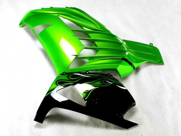 2012-2024 Kawasaki ZX14R ZZR1400 Motorcycle Fairing - Green Glossy Black Canada Websites