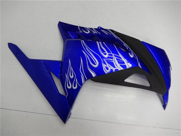 2013-2017 Kawasaki Ninja 300 EX300R Motorcycle Fairings - Blue Black White Flame Canada Websites