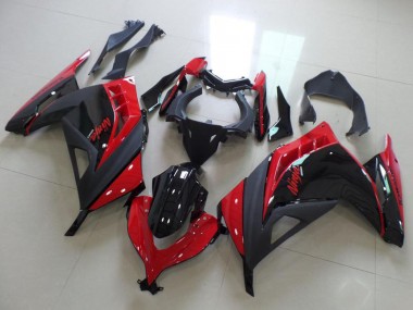 2013-2018 Kawasaki ZX300R Motorcycle Fairings - Red Glossy Black Matte Black Canada Websites