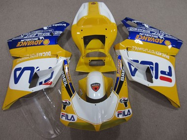 1993-2005 Ducati 748 Motorcycle Fairings - Yellow White Blue Fila Canada Websites