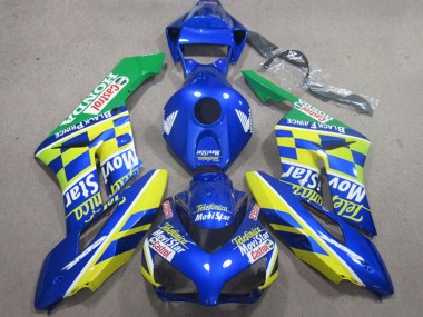 2004-2005 Honda CBR1000RR Motorcycle Fairings - Blue Yellow Green Telefonica MoviStar Castrol Canada Websites