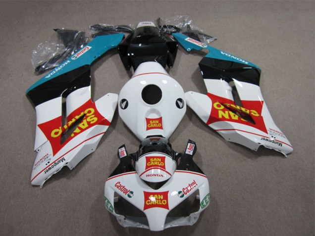 2004-2005 Honda CBR1000RR Motorcycle Fairings - White Red Blue Glossy Black Yellow San Carlo Castrol Canada Websites