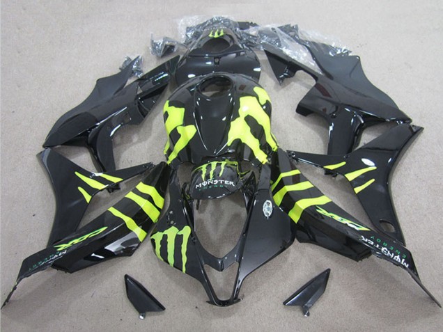 2004-2005 Honda CBR1000RR Motorcycle Fairings - Glossy Black Yellow Monster Canada Websites