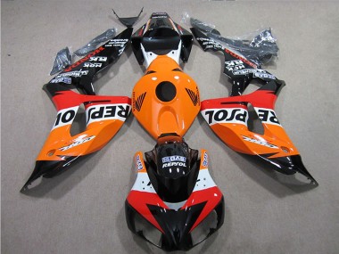 2006-2007 Honda CBR1000RR Motorcycle Fairings Kits - Orange White Red Glossy Black Repsol Canada Websites